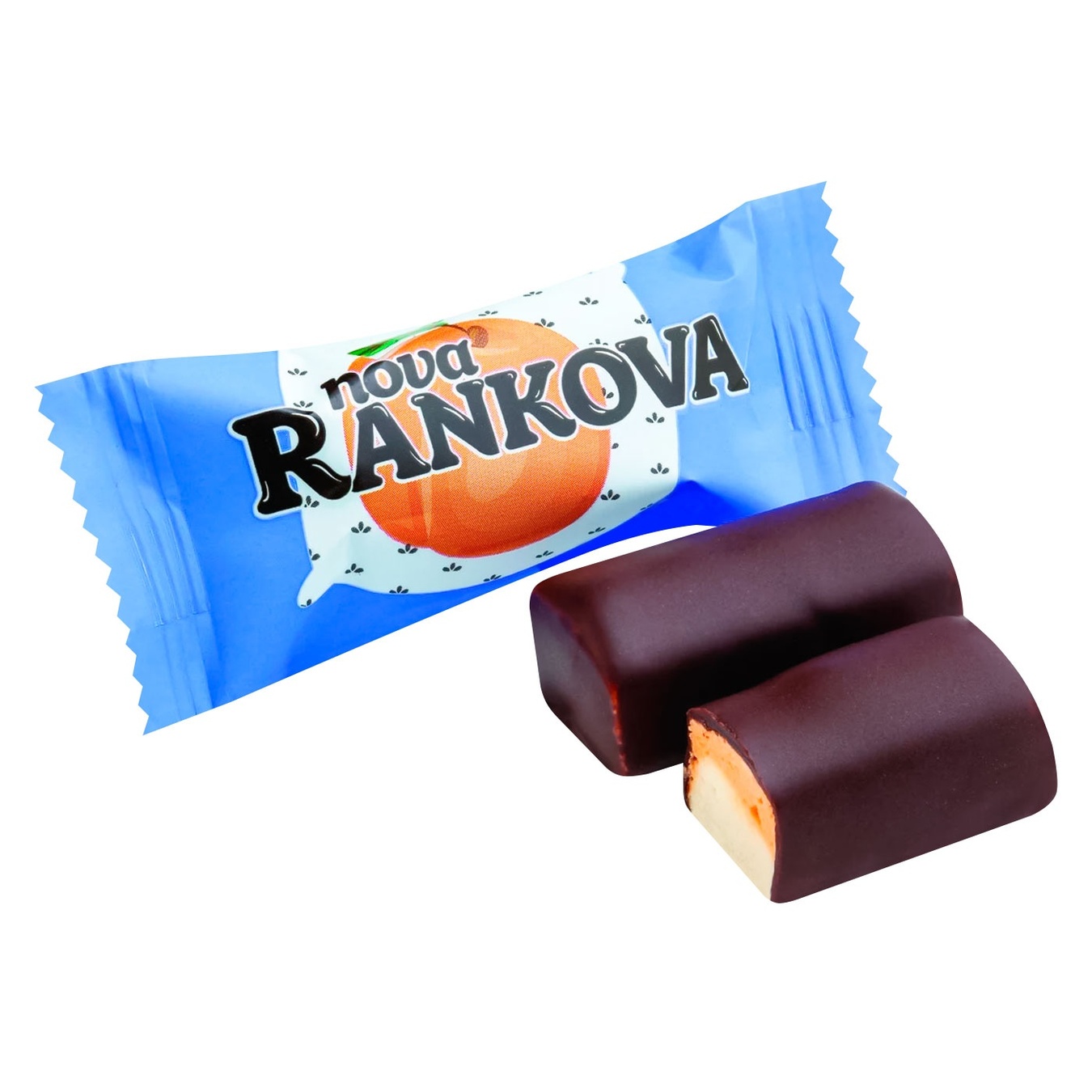 

Цукерки Suvorov Nova Rankova шоколадні зі смаком пломбіру та персика