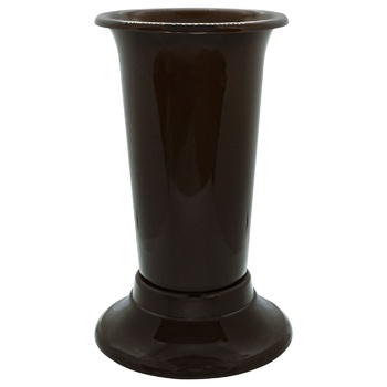 MN Plastika Vase for Flowers Small 12x26cm dark brown - buy, prices for MegaMarket - photo 1