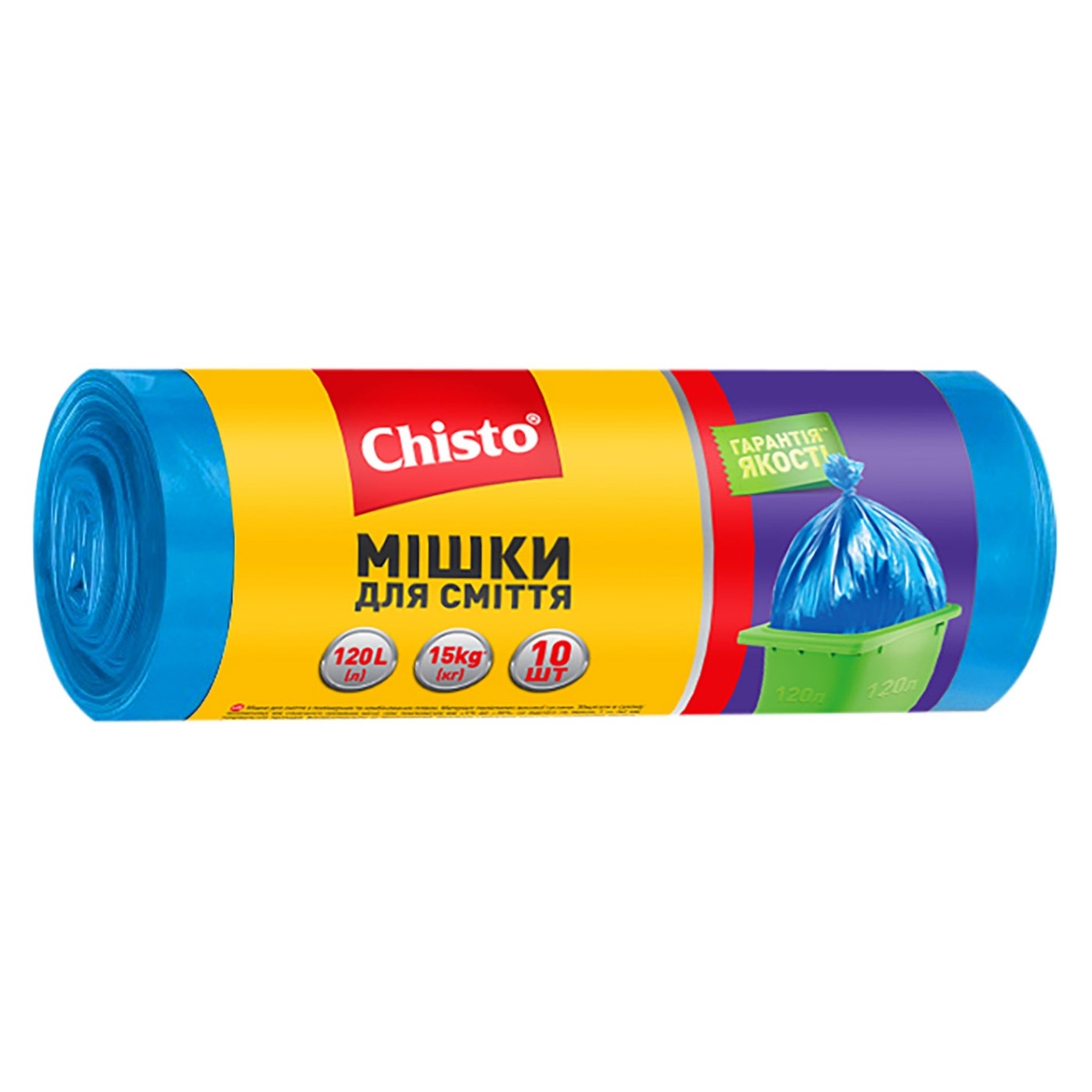 

Мешки Chisto для мусора крепкие 120лх10шт
