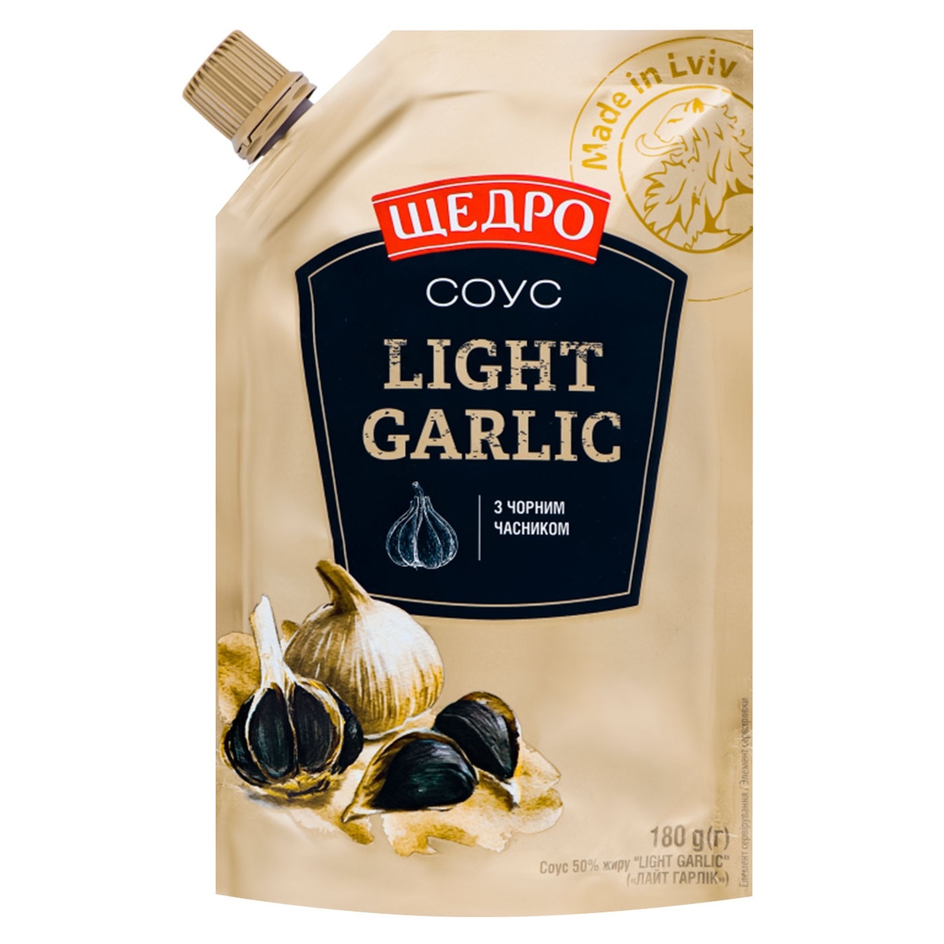 

Соус Щедро Light Garlic белый 180г