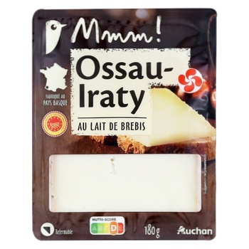 Сыр Auchan Ossau-Iraty овечий 50% 180г