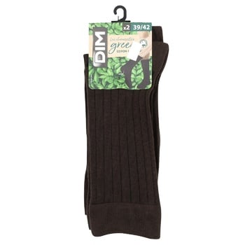 DIM Green Coton Men's Socks s.39-42 2pcs Marron - buy, prices for - photo 1