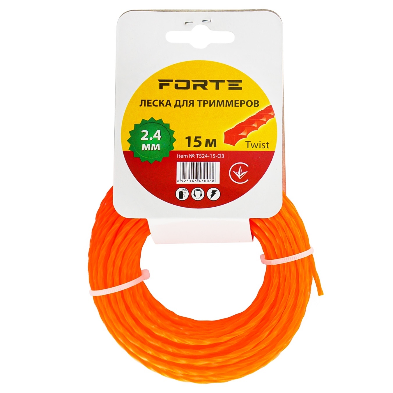 

Леска Forte для триммеров 2,4мм*15м