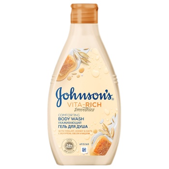 Гель для душа Johnson's® Vita-Rich Смузи Ухаживающий с йогуртом овсом и медом 250мл