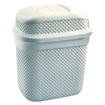 Ucsan Plastic Drop Gray Metallic Trash Can 16l