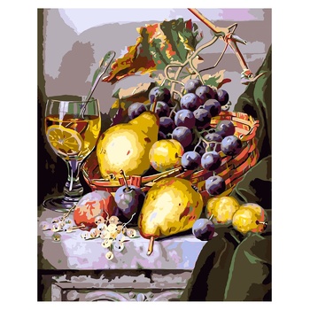 Still life with Pears and Grapes Painting Set by Numbers 40x50cm - buy, prices for - photo 1