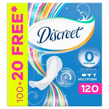 Discreet Multiform Daily Pads 120pcs - buy, prices for Auchan - photo 1