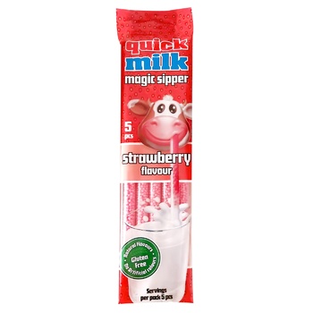 Quick Milk Tubes with Strawberry Flavor 5pcs