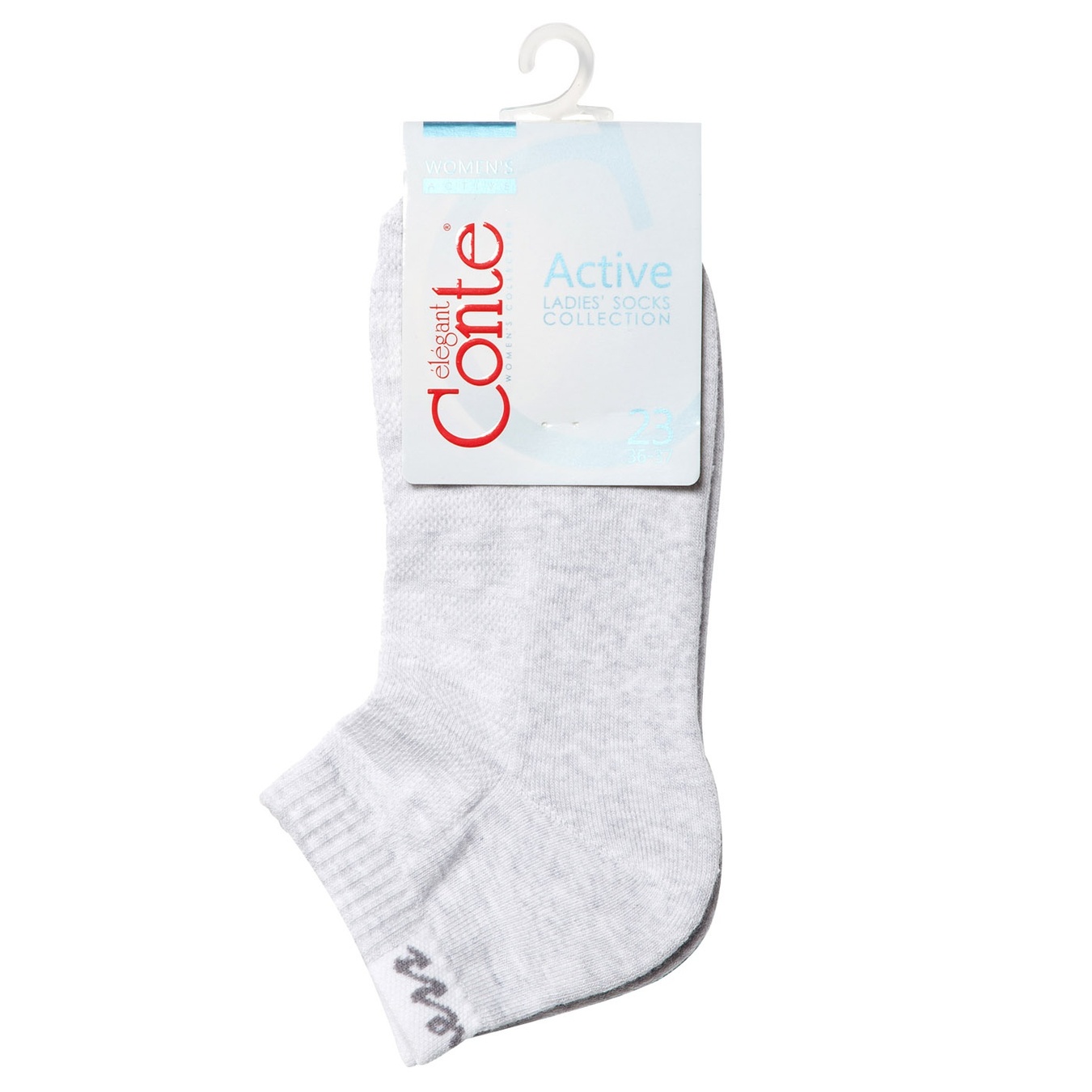 

Носки Conte Elegant Active женские хлопковые светло-серые 23р