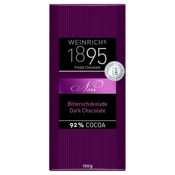 Шоколад Weinrichs черный 92% 100г - купить, цены на - фото 1