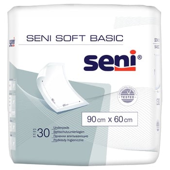 Seni Soft Basic Hygienic Diapers 90x60cm 30pcs - buy, prices for MegaMarket - photo 2