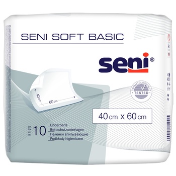 Seni Soft Basic Hygienic Diapers40х60cm 10pcs - buy, prices for ULTRAMARKET - photo 2