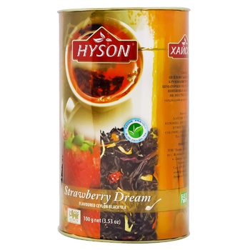 Hyson Strawberry Dream Flavoured Black Tea 100g - buy, prices for - photo 1