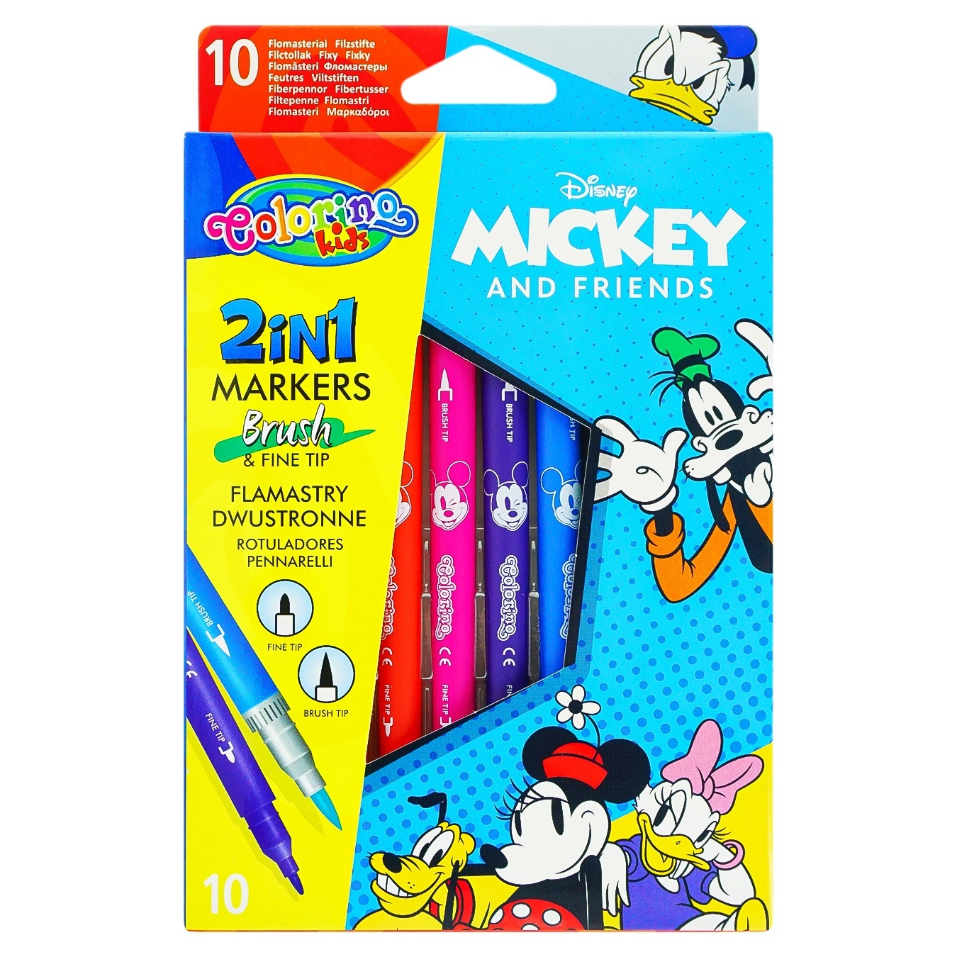 

Фломастеры Colorino Mickey двухсторонние 10 цветов 10шт