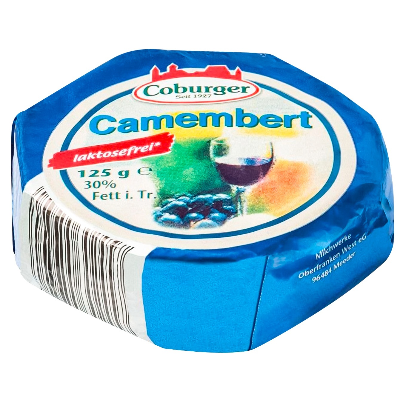 

Сыр Coburger Camembert 30% безлактозный с белой плесенью 125г