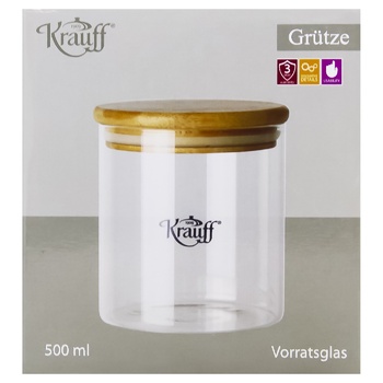 Krauff Glass Jar for Loose with Bamboo Lid 10cm 0.5l - buy, prices for Vostorg - photo 3