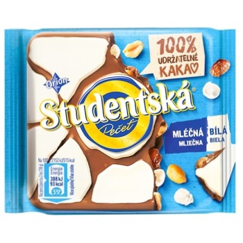 Studentska Milk Chocolate with Peanuts and Raisins 90g