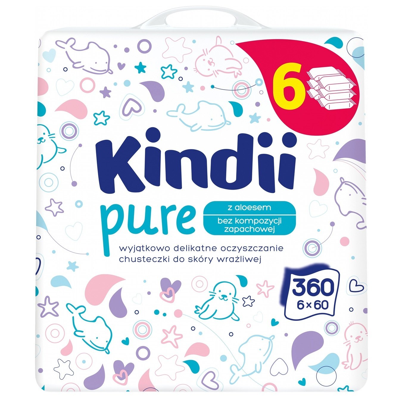 

Салфетки влажные Kindii Pure детские 0+ 360шт