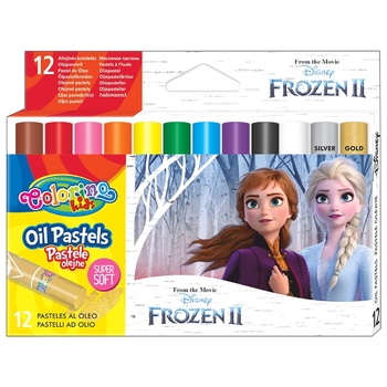 Пастель Colorino Frozen II олійна 12 кольорів 12шт - купити, ціни на Auchan - фото 1