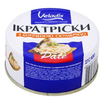 Ікра тріски Pate з копченою скумбрією Veladis 100г