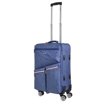 Airport Eco Blue Suitcase on 4 wheels 60cm - buy, prices for Auchan - photo 1