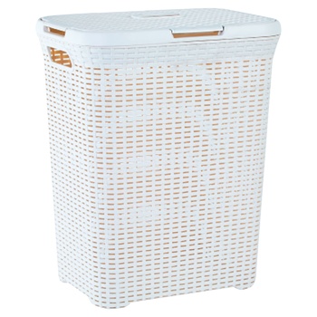 Rattan White Rose Basket for Linen 50l - buy, prices for Auchan - photo 1