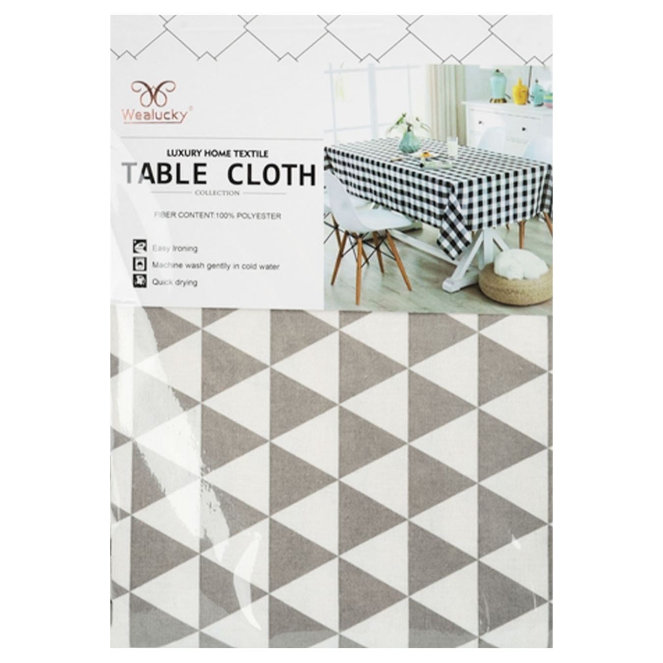 

Скатерть Wealucky The Textile Grey Geometry 150х180см