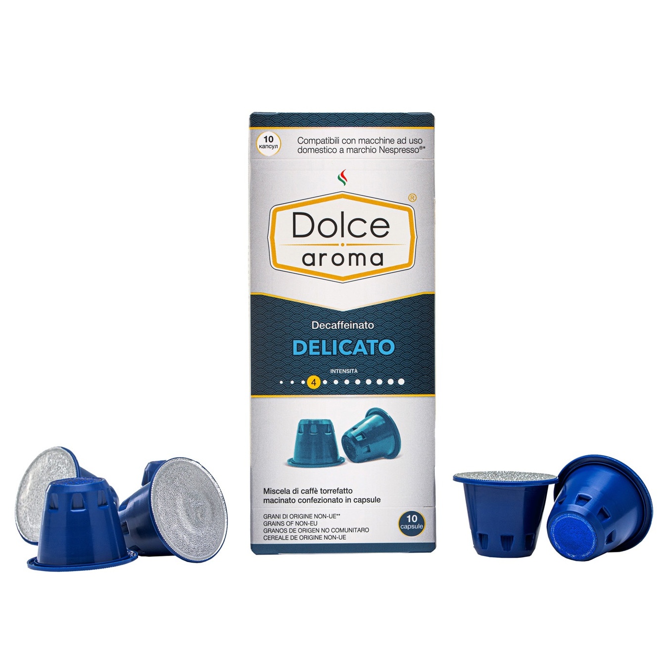 

Кофе Dolce Aroma Decaffeinato Nespresso капсула 10шт