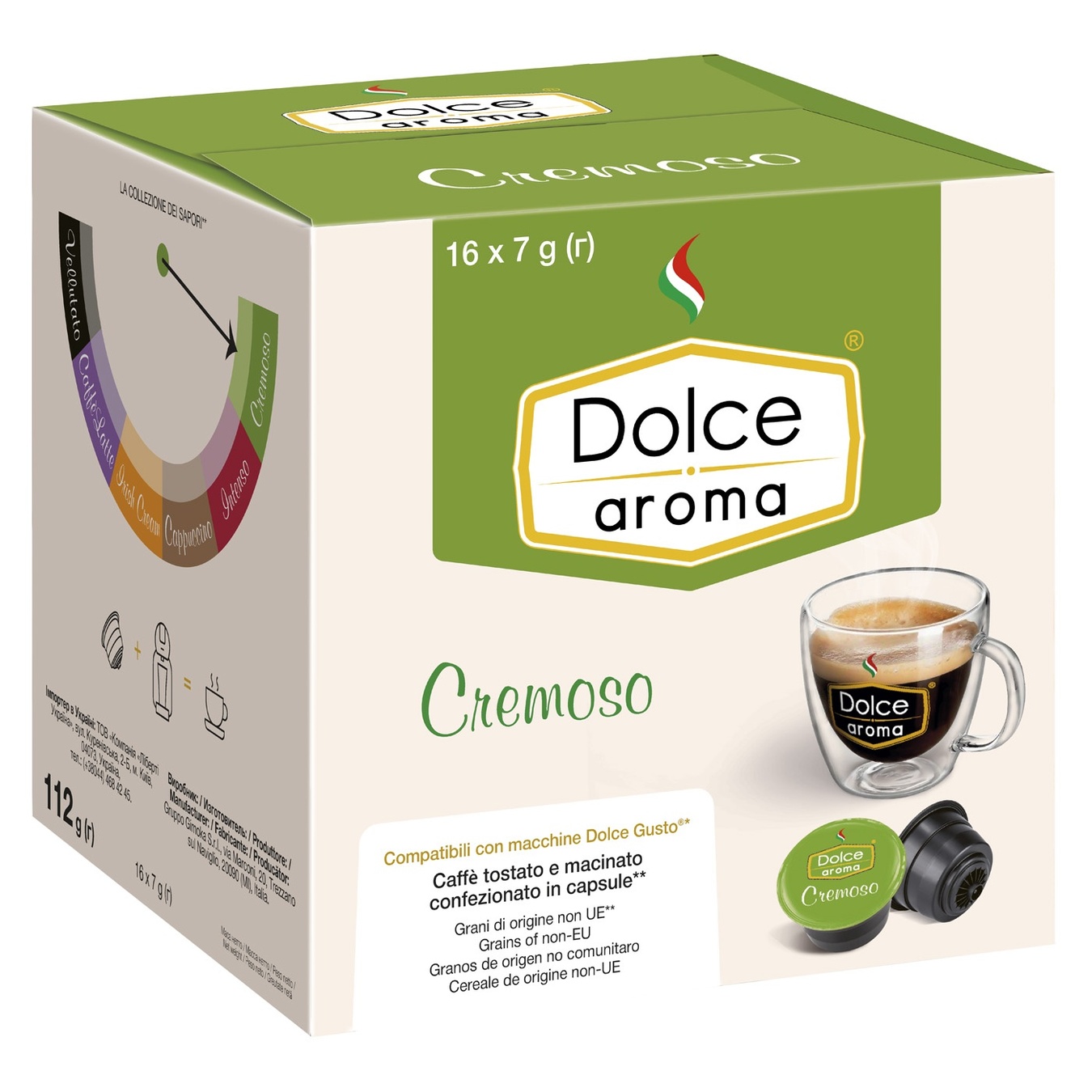 

Кофе Dolce Aroma Cremoso Latte капсула 16шт