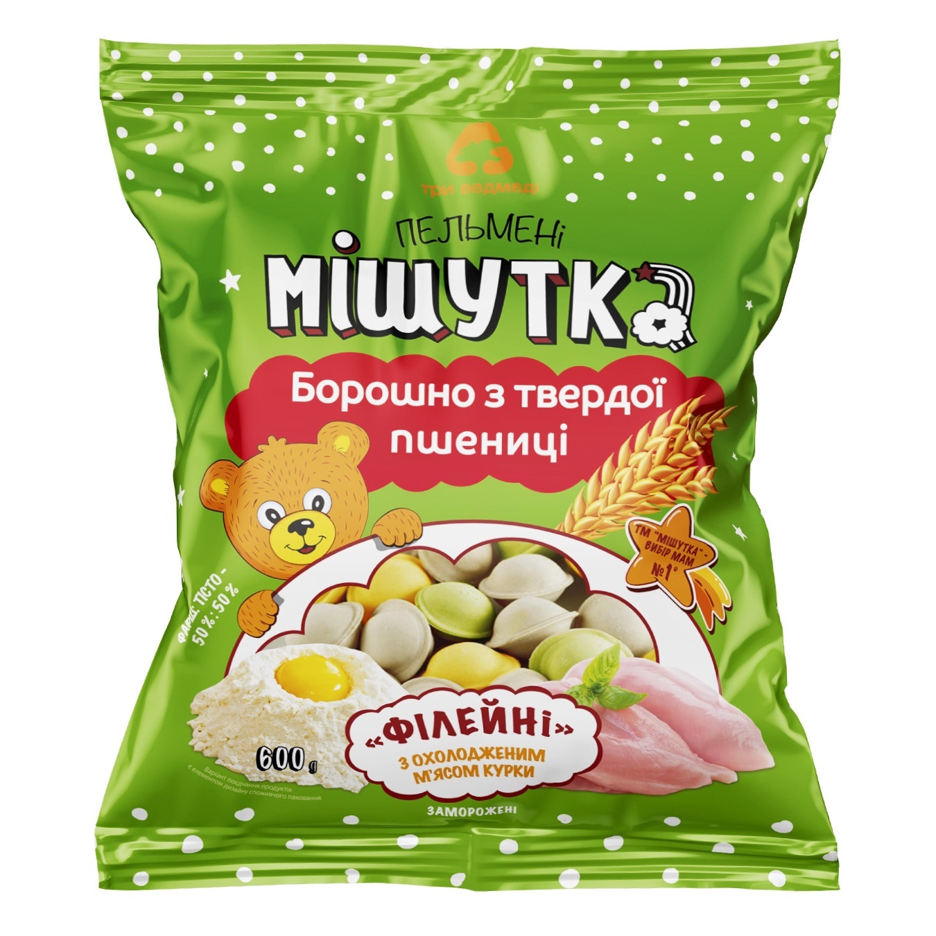 

Пельмени Три Медведя Мишутка филейные 600г