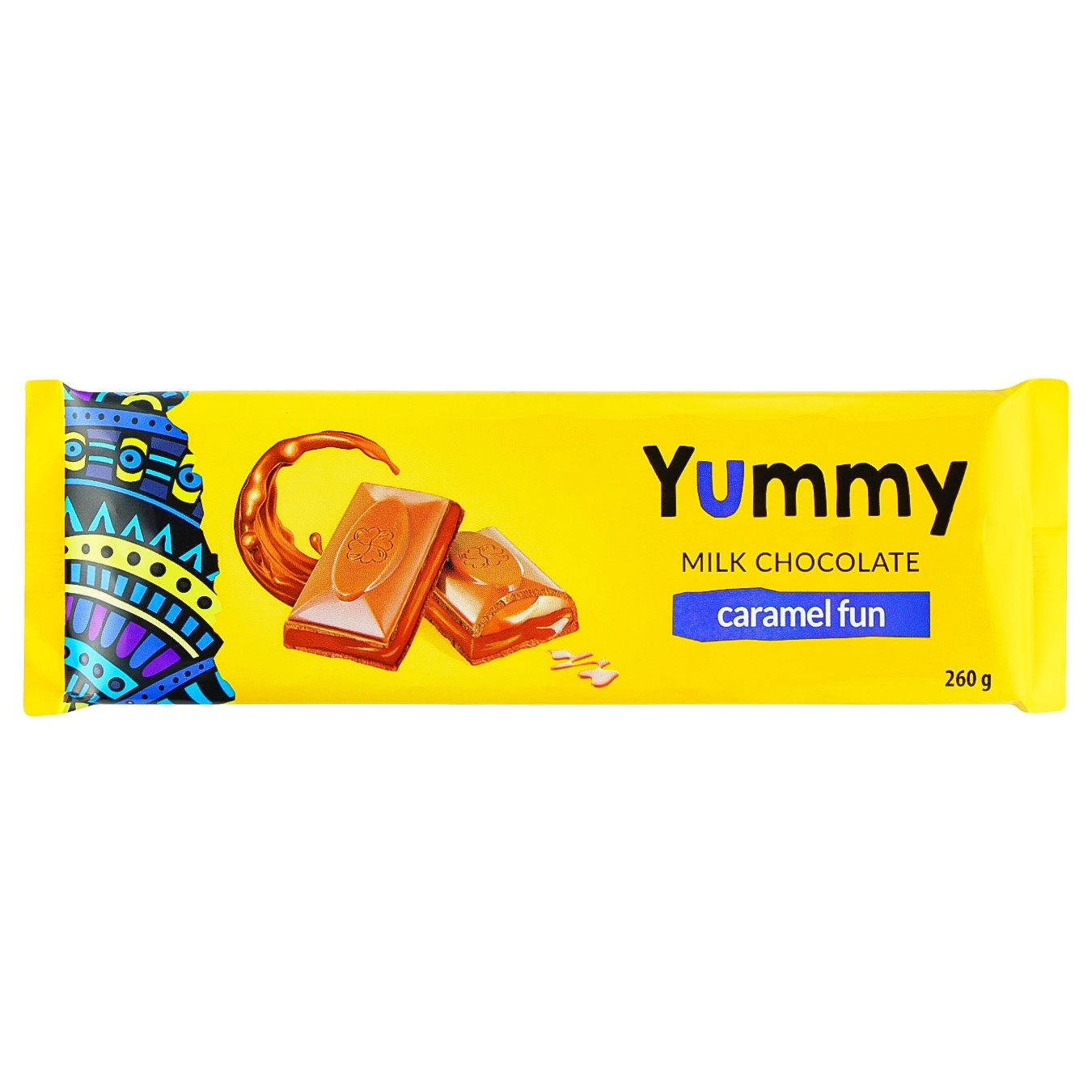 

Шоколад Yummy молочный с карамелью 260г