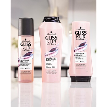 Ущільнюючий шампунь Gliss Split Hair Miracle для пошкодженого волосся та посічених кінчиків 250мл - купити, ціни на Auchan - фото 3