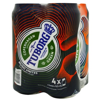 Beer Tuborg 4.6% 2000ml can - buy, prices for Tavria V - photo 1