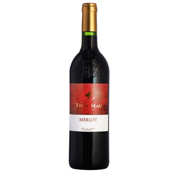 Вино Yvon Mau Merlot червоне сухе 12,5% 0,75л - купити, ціни на - фото 1