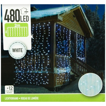 Curtain Garland Cold White 480LED - buy, prices for COSMOS - photo 2