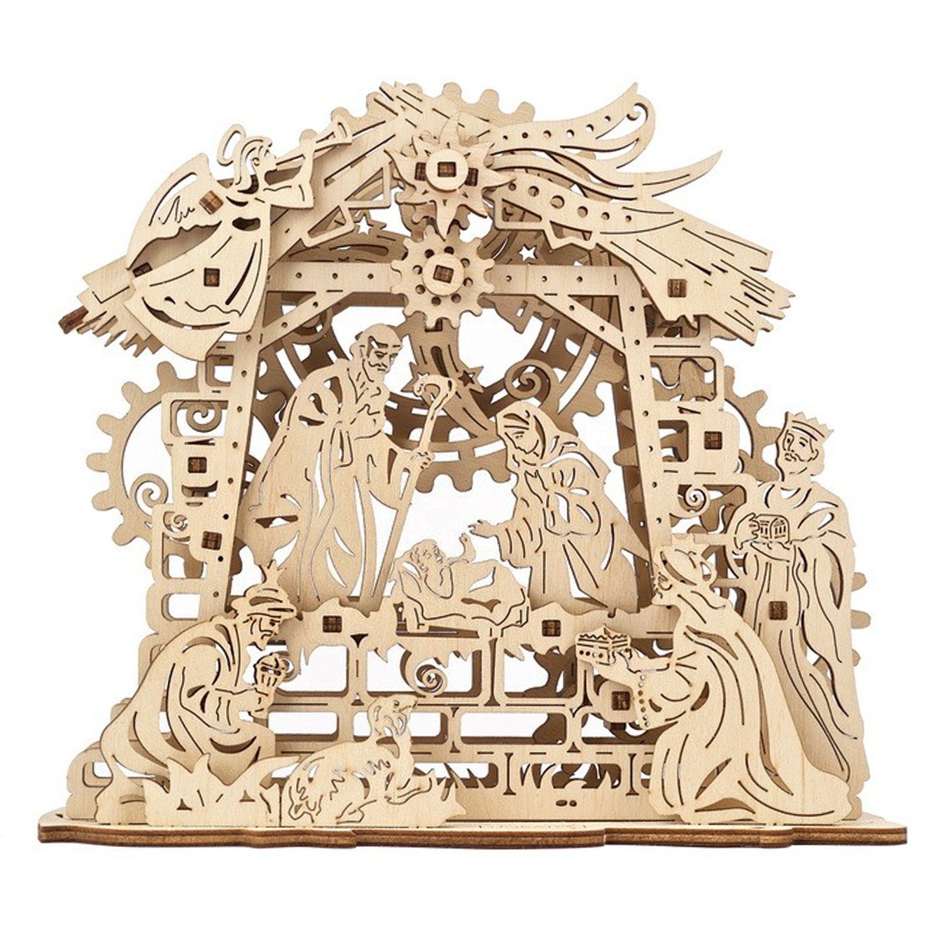 

Пазл Ugears Рождественский вертеп 3D механический