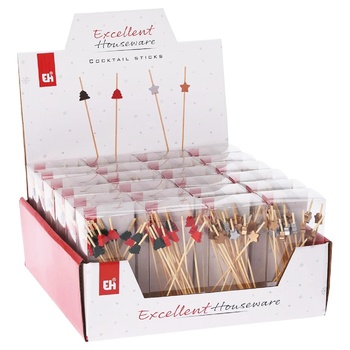 Excellent Houseware Cocktail Wooden Sticks 12cm 20pcs in assortment