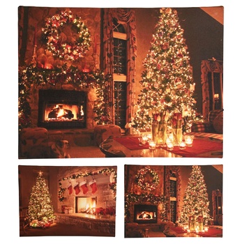 Картина Excellent Houseware LED Елка 28*38см - купить, цены на - фото 1