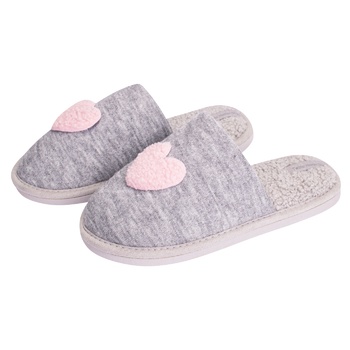 Тапки жіночі Twins сірі з декором 38/39р - купити, ціни на - фото 1