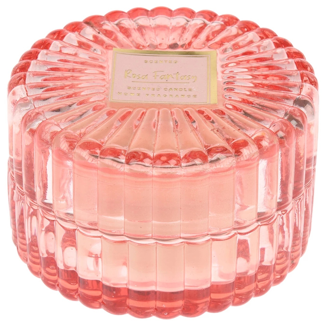 

Свеча Excellent Houseware розовая в стекле 5*8см
