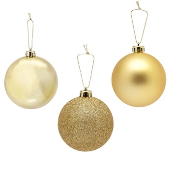 Actuel Plastic Golden Ball 10cm - buy, prices for Auchan - photo 1