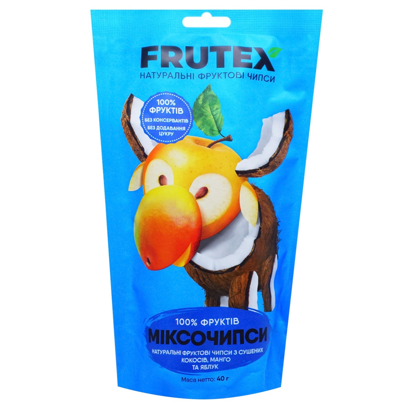 

Чипсы фруктовые Frutex Миксочипсы кокос, манго и яблоко 40г