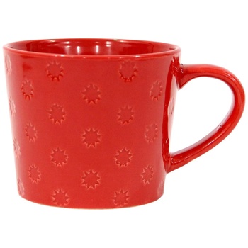 Actuel Stars Red Ceramic Cup 500ml - buy, prices for Auchan - photo 1