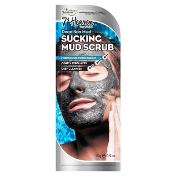 7th Heaven Dead Sea Mud Scrub-mask for Men 15g - buy, prices for Auchan - photo 1