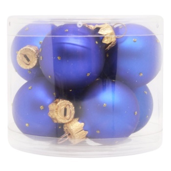 Glass Christmas Ball with Graphic Pattern 40mm 8pcs - buy, prices for - photo 2