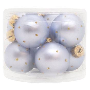 Glass Christmas Ball with Graphic Pattern 40mm 8pcs - buy, prices for MegaMarket - photo 7