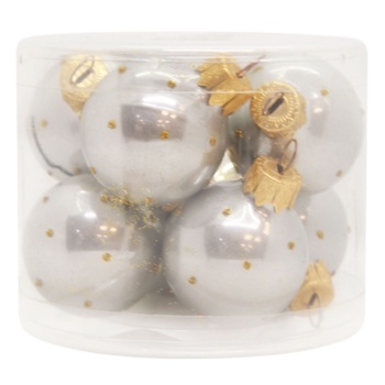 Glass Christmas Ball with Graphic Pattern 40mm 8pcs - buy, prices for - photo 10