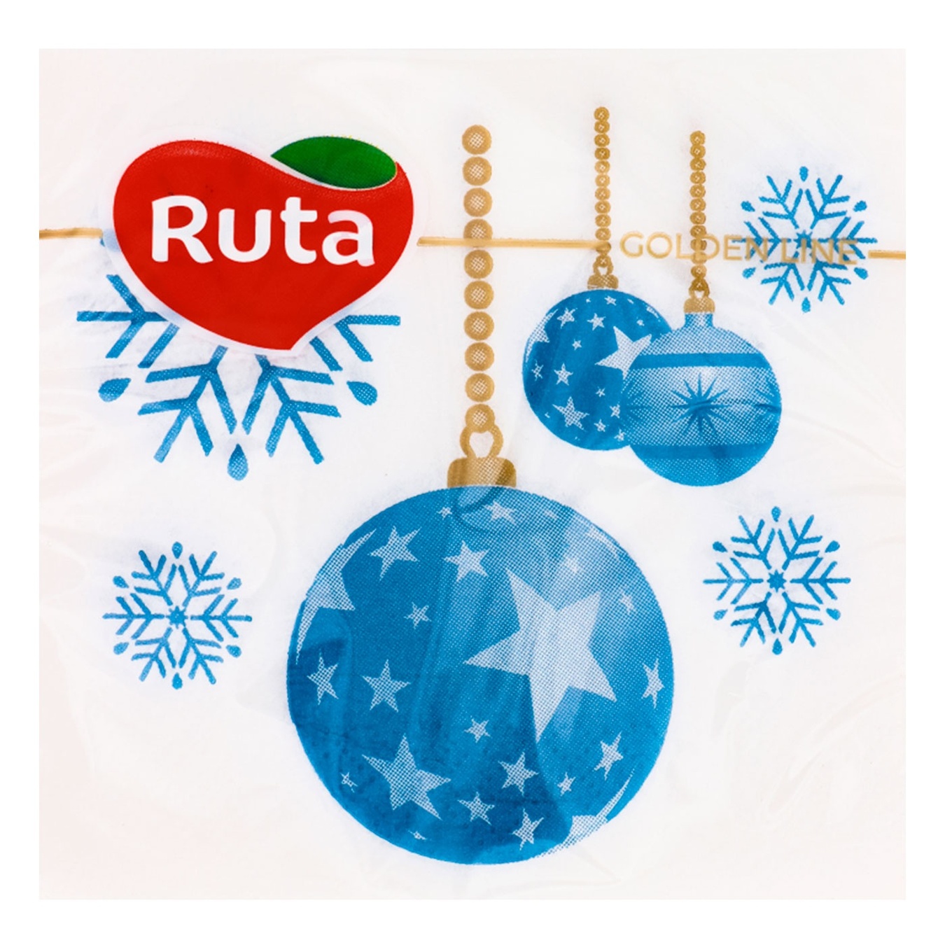 

Салфетки Ruta Новогодние игрушки 24х24см 40шт