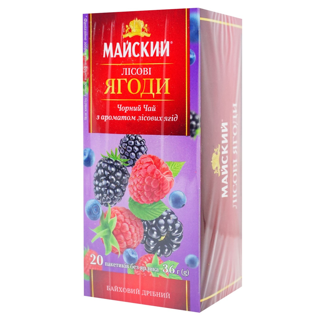 

Чай чорний Майский Лісові ягоди 1,8г*20шт