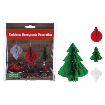 Christmas Honeycomb Decoration 3pcs - buy, prices for METRO - photo 2